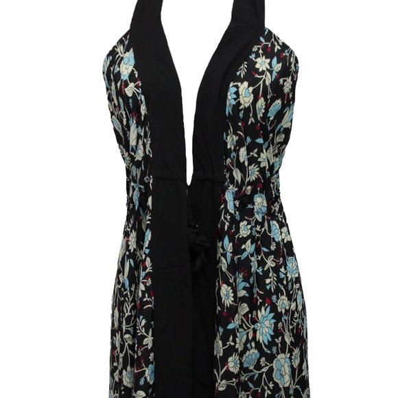 BOHO HALTER TIE-FRONT FLOWY MAXI TOP - Picture 7 of 7